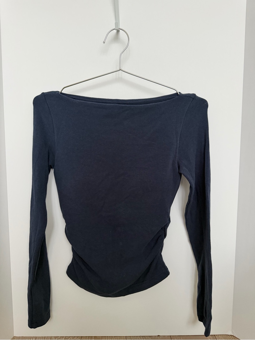 OGL Navy Long Sleeve Boatneck Bra Top - Picture 2 of 3